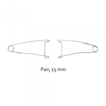 Jaffe Wire Lid Retractor Pair Stainless Steel, Blade Size 15 mm